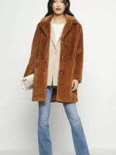 Freequent Scandinavian Brand Faux Fur Coat Size L Rpr£90 Zalando