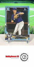 2018 Bowman Draft Chrome Sky Blue Ref #BDC-104 Justin Jarvis #/402 Brewers RC