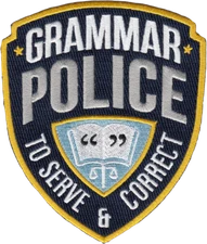 GRAMMAR POLICE PATCH