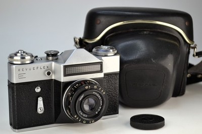 FULLY SERVICED! NEAR EXC! USSR ''REVUEFLEX E'' SLR camera + INDUSTAR-50-2 LENS