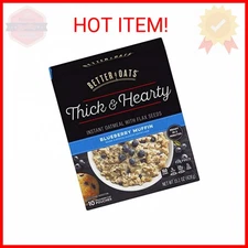 Post Better Oats Thick & Hearty Whole Grain Instant Oatmeal with Flax Seeds, Blu