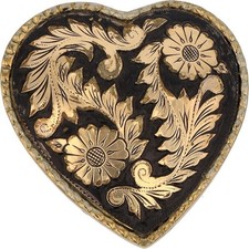 Heart Love Cowgirl Western Junior Ladies Artwork Art 1980s Vintage Belt Buckle
