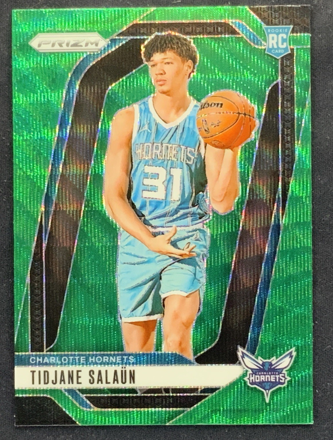 2024-25 Panini Prizm Basketball Green Wave Tidjane Salaun RC #262 COLOR MATCH