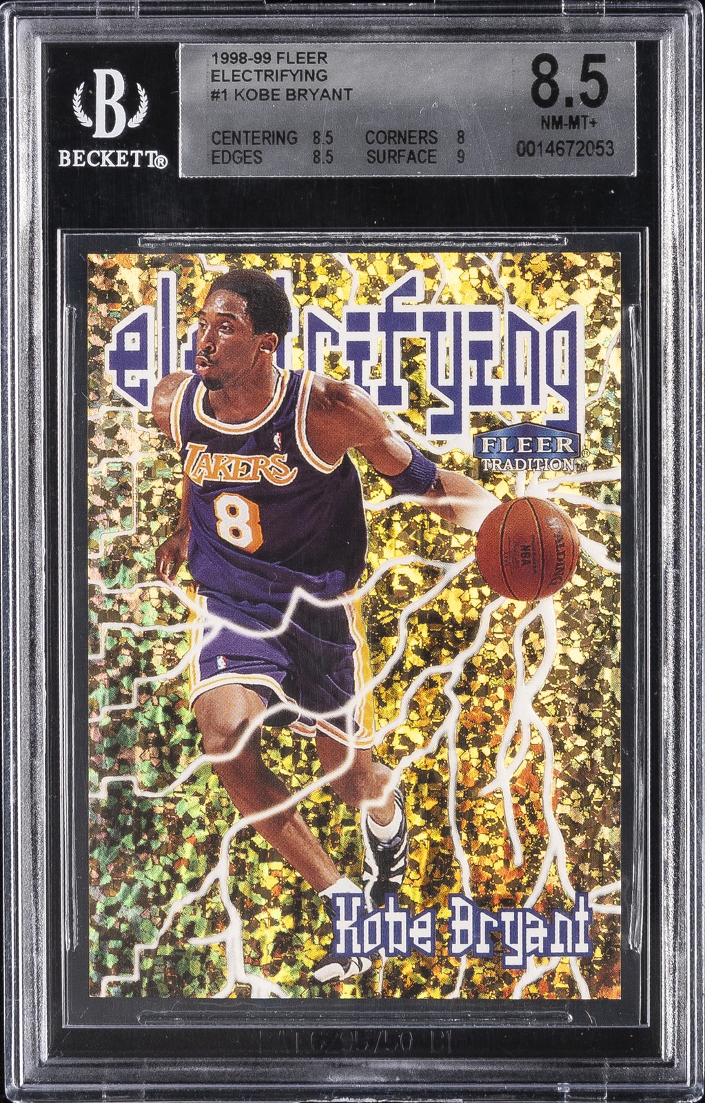1998-99 FLEER ELECTRIFYING #1 KOBE BRYANT BGS 8.5