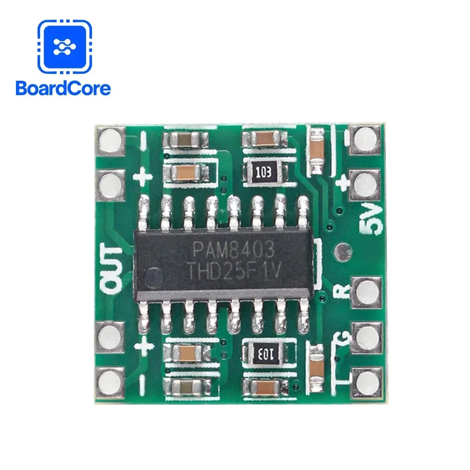PAM8403 Scheda Amplificatore Digitale Mini 2*3W Classe D Efficiente 2.5-5V Alimentazione USB - Immagine 2 di 4