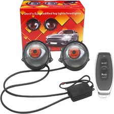 3 Led Dynamic Devil Eyes Lights 33 Modes 12v Remote Control Headlight Retrofit 3 Led Dynamic Devil Eyes Lights 33 Modes 12v Remote Control Headlight Retrofit