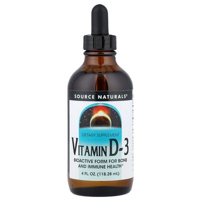 2 X Source Naturals, Vitamin D-3, 4 fl oz (118.28 ml)