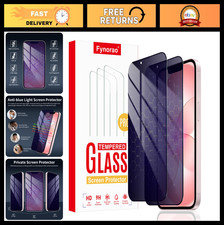 2-Pack Anti-Blue Light Privacy Screen Protector for iPhone 17e/16e/13 Pro, Anti-