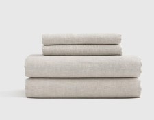 NWOT Quince King Linen Sheet Set Natural Chambray