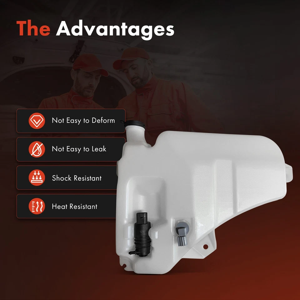 Depósito de lavadora de parabrisas con tapa bomba sensor manguera para GMC Sierra 3500 HD Chevy Foto 3 de 4