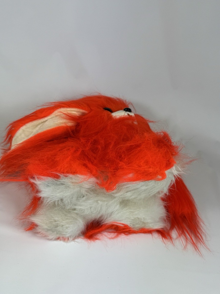犬型オレンジマスコット Vintage BANDAI DOG Plush Orange Long Hair JAPAN Shih Tzu Vinyl