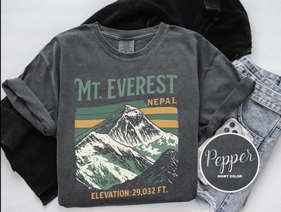 Mt Everest Nepal Comfort Tee Mountain Climber Adventure Gift