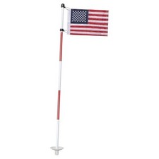 Golf Flagstick 6 ft Double-Side USA Golf Pin Flag for Putting Green 1 Pack