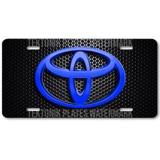 Toyota New Logo Novelty Car License Platetag - Bluemesh Image On Flat Aluminum