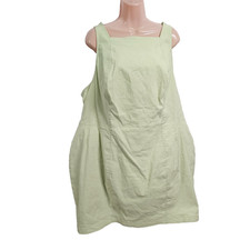 Maeve Anthropologie Mini Dress Size 2X Sleeveless Volume Hip Green Stretch