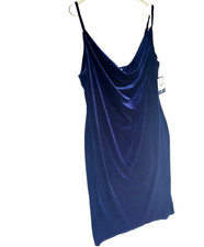 New Nordstrom Velvet Draped Melrose Market Below Knee Indigo Pencil Dress XL NWT
