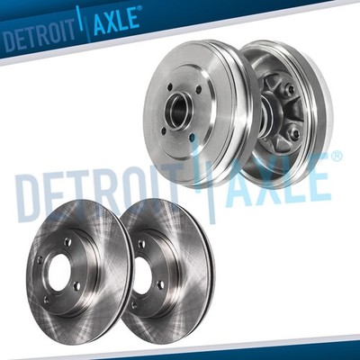Front Disc Brake Rotors Rear Drums for 2012 - 2017 Nissan March Micra Versa Note