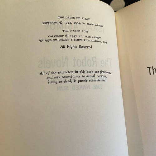 The Robot Novels by Isaac Asimov (1957 Hardcover Book Club Edition) - Picture 5 of 9