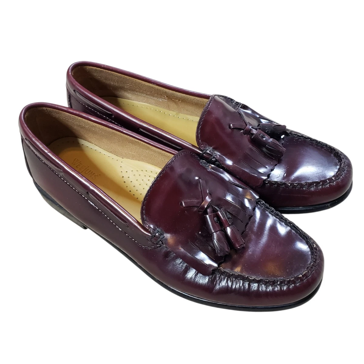 G.H. Bass & Co. Layton Loafers Mens US 9.5M Burgundy Kiltie Tassel Slip On EUC GH Bass Weejun Layton Kiltie Oxblood Tassel | Mercari main image 3