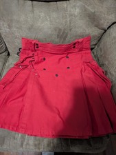 Utilikilts Pleated Kilt Adult 32 Cargo Pockets USA Larp Scottish Red