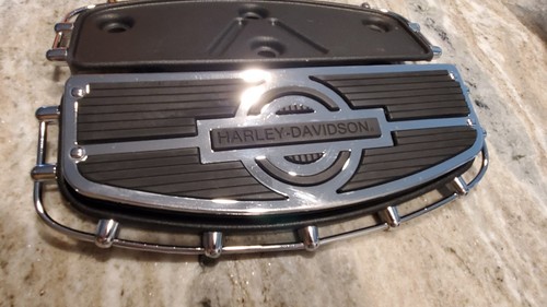 Harley Chrome Rail Kit / Black Footboards - Heritage Springer, Road King, etc.