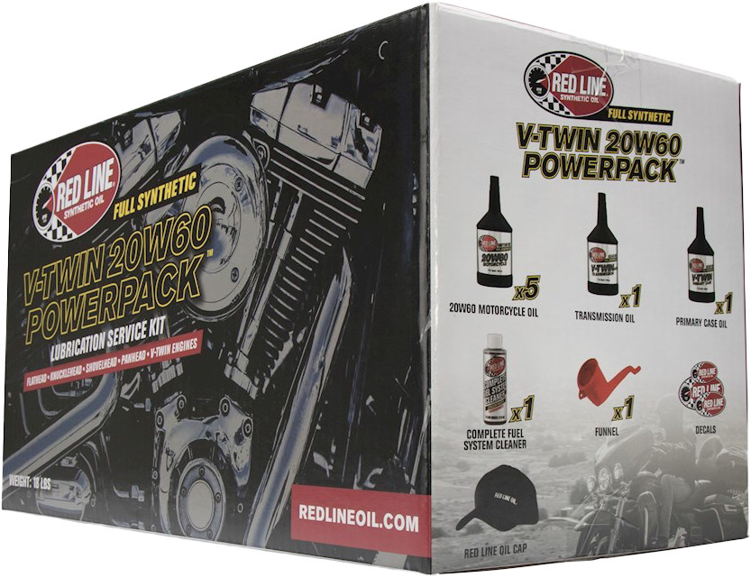 RED LINE 90231 Big Twin Powerpack 20W60 HD Oil Change Kit for Harley-Davidson