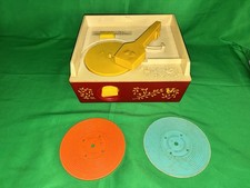 1971 Vintage Fisher Price Music Box Record Player w/ 2 Records - Works Great