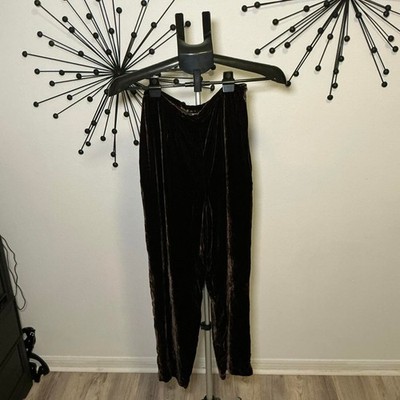 The Limited brown velvet pants with slit on side