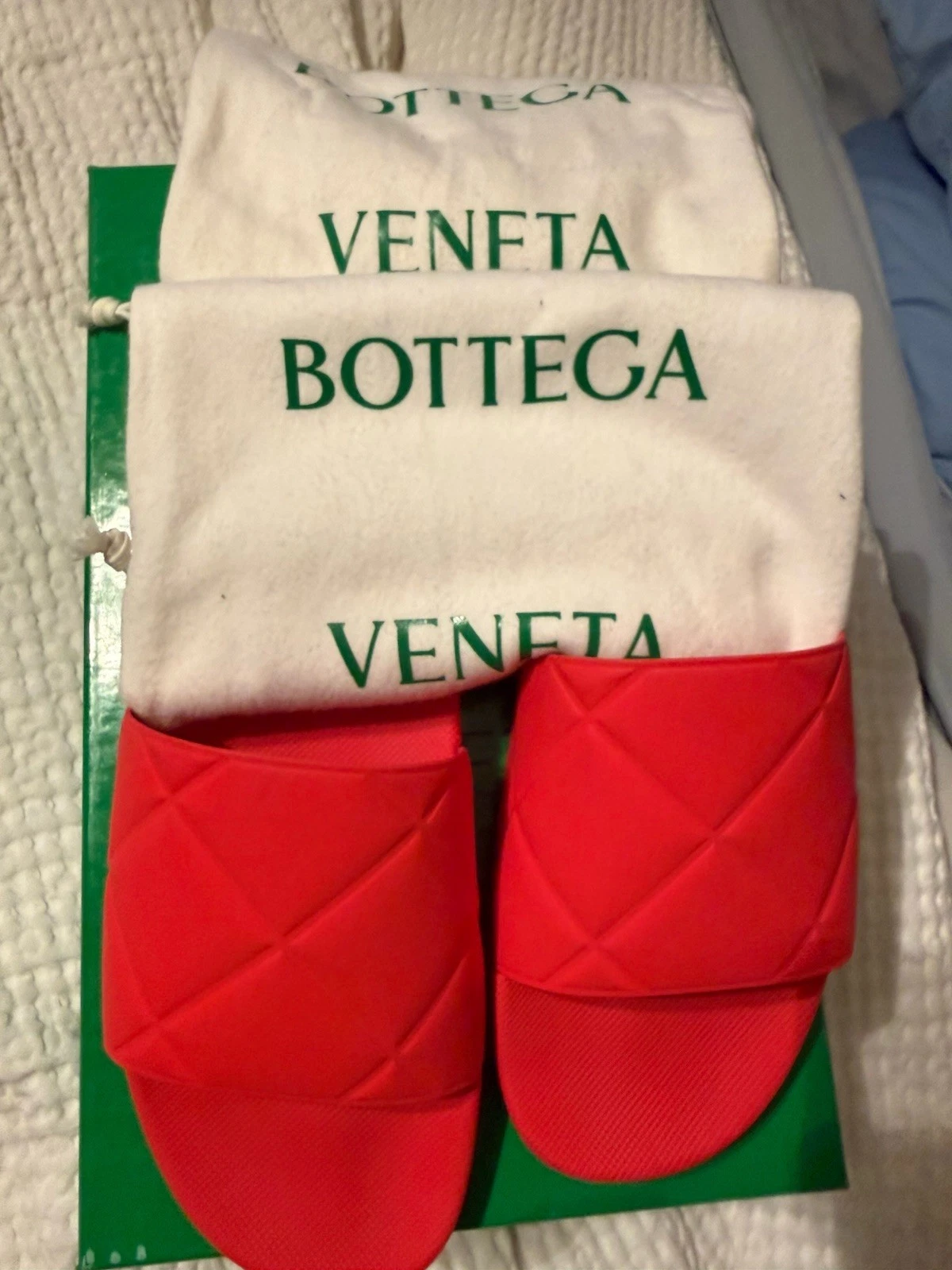 Bottega Veneta Men's Woven Quilted Embossed Rubber Pool Slide Sandals Size 45