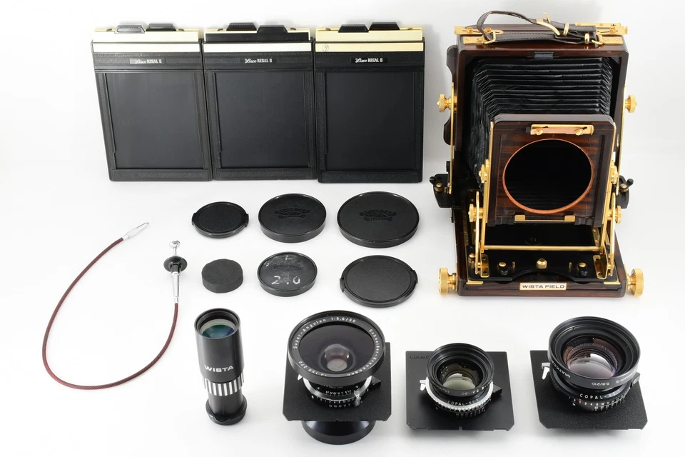 【Rare N MINT+】 Wista Field 45DX Ebony Schneider 90 150 210mm Lens etc From JAPAN - Image 2 of 4