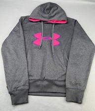 Under Armour ColdGear Hoodie Women s Medium Gray Fleece Lined Pullover