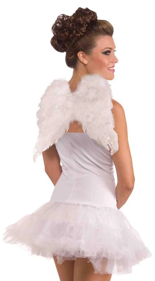 Ailes D'Ange En Plumes Blanches Taille Unique - Photo 1/1
