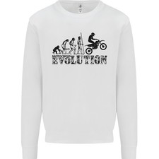 Evolution Der Motorrad Biker Kinder Sweatshirt Pullover