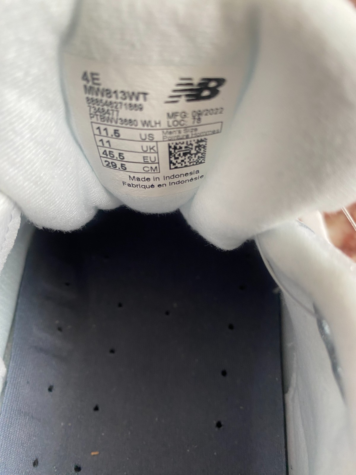 SAOLA New Balance 813 Scarpe da Passeggio Uomo in Pelle Bianca Sneakers Taglia 11 5W (Nuove) $195