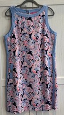 Lilly Pulitzer Size 16 Angie Stretch Shift Dress In High Tide Navy Its For Shore