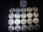1954 D Franklin Half Dollar BU. 90% Fine Silver 20 Coin Roll.