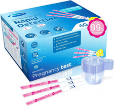 Kit Tiras Embarazo 40Pcs Envoltorio Individual Deteccion Temprana Fertilidad