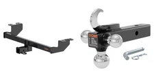 CURT Trailer Hitch 2in Receiver Multi-Ball Mount w/ Hook & Pin Towing Kit #13588