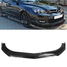 For Mazda 3 Hatchback Front Bumper Lip Spoiler Splitter Body Kit Glossy Black