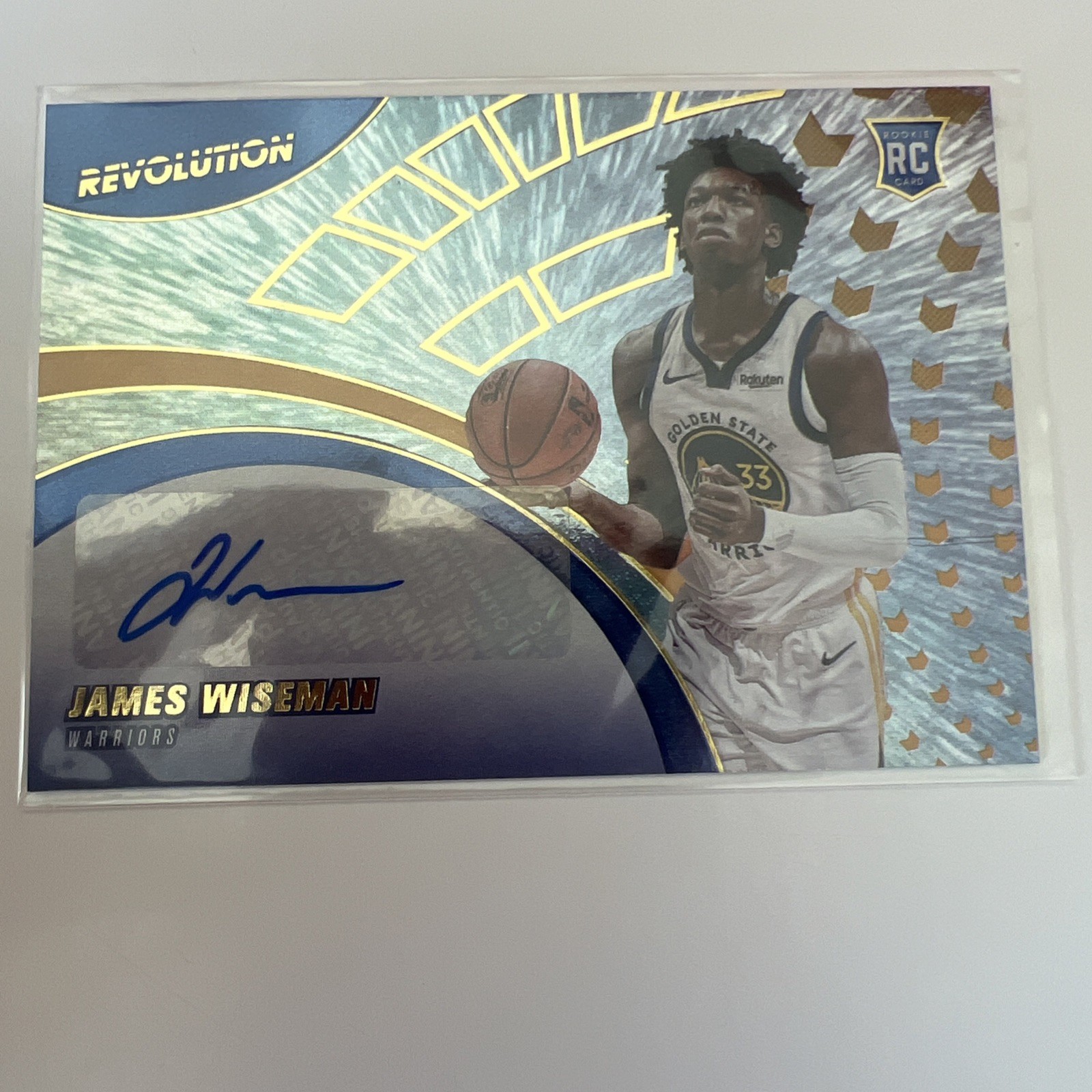 James Wiseman 2020-21 Panini Revolution Rookie Auto RC Warriors