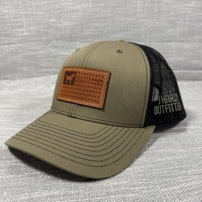 J Hardy Outfitters Hat | Army Green | Mesh Back Trucker | Richardson 112 | Dog