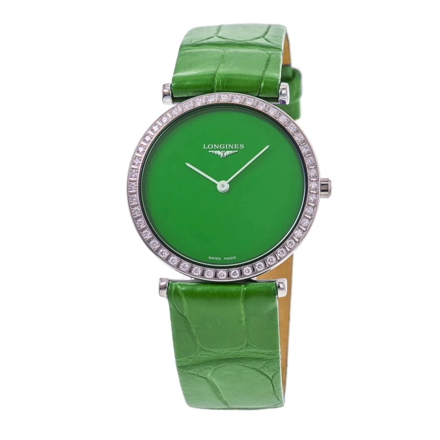 Nuevo reloj para mujer Longines La Grande Classique cuarzo esfera verde L4.523.0.60.2