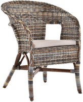 Rattan-Sessel/Stapelsessel Bella Aus Natur-Rattan (Mehrfarbig, Mit Polster)