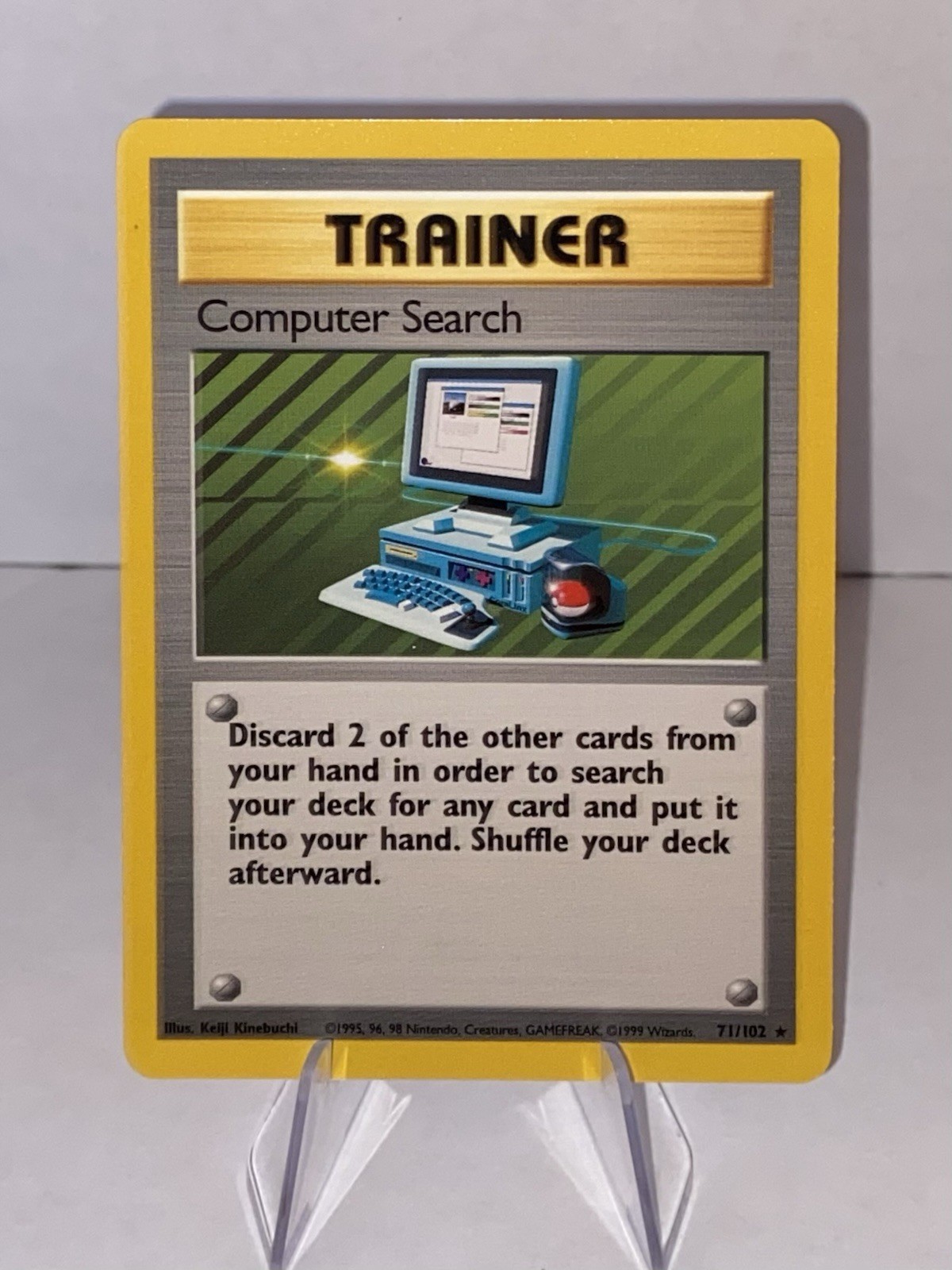 Pokémon TCG Computer Search Trainer Base Set 71/102 Near Mint WOTC Vintage 1999