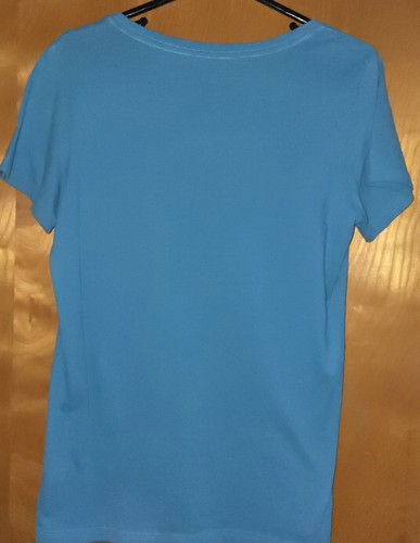 Life Is Good Aqua Tee PEACEFUL STATE Yin Yang Embroidered Womens M - Picture 3 of 5