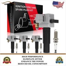 4 Ignition Coils & 4 Spark Plugs Kit For Subaru Outback 2007 2008 2009 2.5L