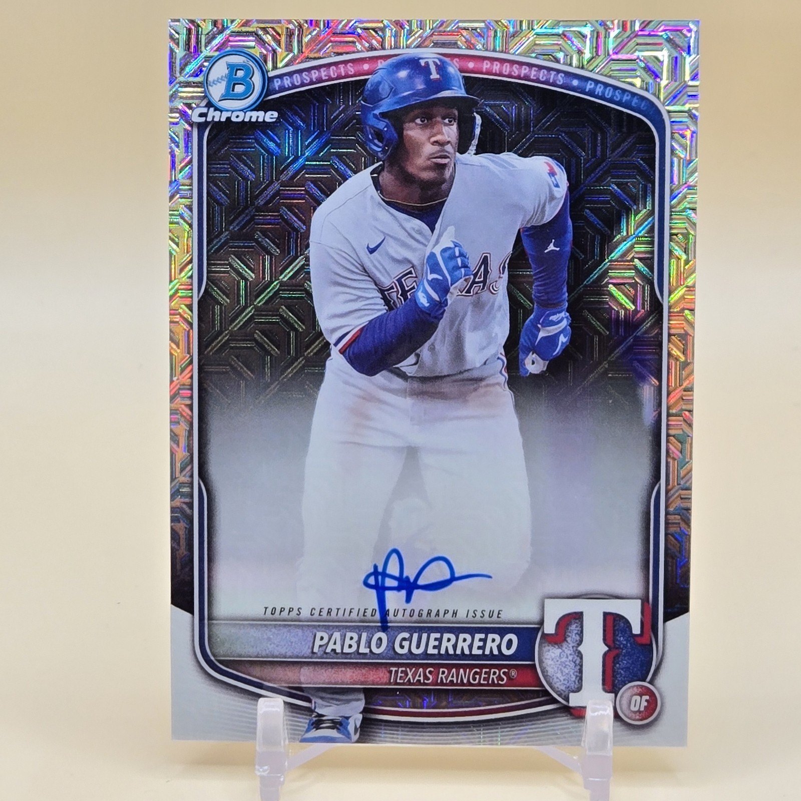 2025 Bowman Chrome MOJO REFRACTOR AUTOGRAPH #BMA-PG Pablo Guerrero - Rangers