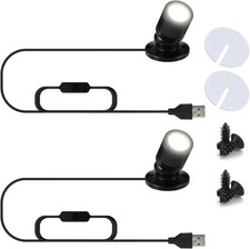 USB Powered Mini Spotlights for Displays 2-Pack   5V Small LED Spot Lights Indoo