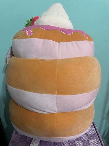 Squishmallows Sawtelle Strawberry Pancakes 18" Plush Pink Toy. NWT - Picture 3 of 5