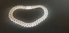 925 Silver Chain Moissonite Miami Bespoke 18" 20mm Thick
